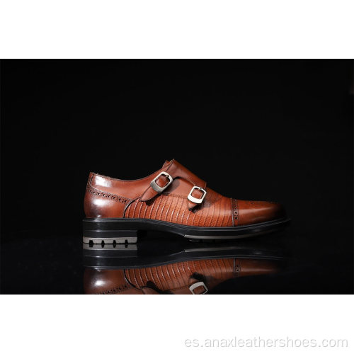 Zapatos casuales de moda transpirable de cuero para hombres